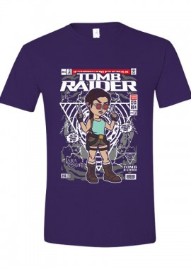 Pop Culture - T-Shirt Lara Croft Tomb Raider Pop Culture Purple