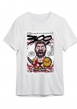 T-Shirt Leonidas 300 Pop Culture White