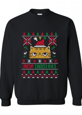 Pop Culture - Χριστουγεννιάτικο Ugly Sweater Meh Christmas Pop Culture Black