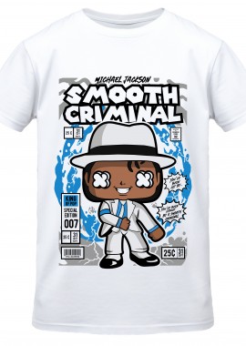 Pop Culture - T-Shirt Michael Jackson Smooth Criminal Pop Culture White