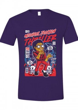 Pop Culture - T-Shirt Michael Jackson Thriller Pop Culture Purple