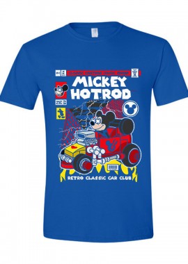 Pop Culture - T-Shirt Mickey Hot Rod Pop Culture Royal