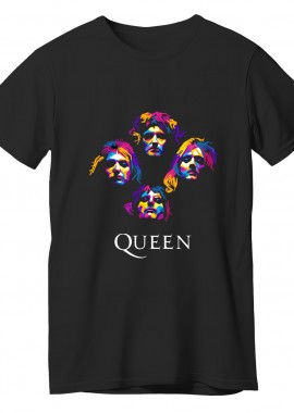 Rock Avenue - T-Shirt Queen Art3 Rock Avenue Black