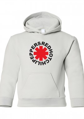 Rock Avenue - Παιδικό Hoodie Rhcp Band Logo Art Rock Avenue White