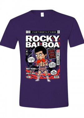 Pop Culture - T-Shirt Rocky Balboa Pop Culture Purple