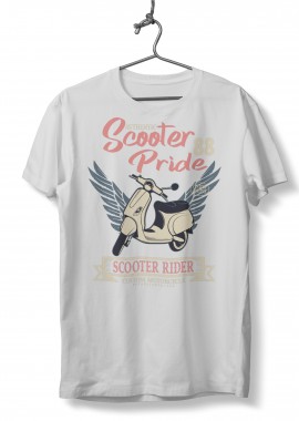 Pop Culture - T-Shirt Scooter Pride Pop Culture White