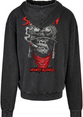 Rock Avenue - Oversized Premium Hoodie Skid Row Monkey Business Rock Avenue Black