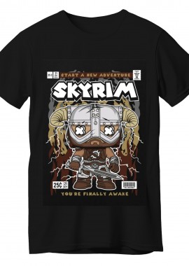 Pop Culture - T-Shirt Skyrim Pop Culture Black