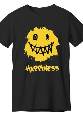 Pop Culture - T-Shirt Smiley Face Pop Culture Black
