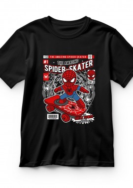 Pop Culture - Παιδικό T-shirt Spiderman Skateboard Pop Culture Black