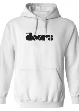 Rock Avenue - Hoodie The Doors Band Logo Name Rock Avenue White