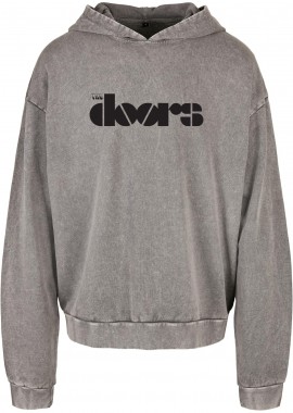 Rock Avenue - Oversized Premium Hoodie The Doors Band Logo Name Rock Avenue Asphalt