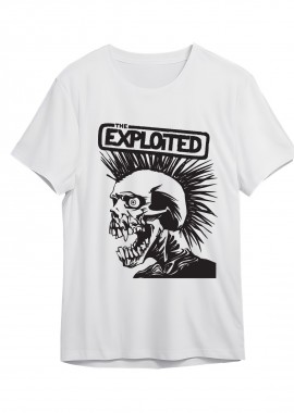 T-Shirt The Exploited B W Rock Avenue White
