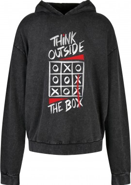 Pop Culture - Oversized Premium Hoodie Think Outside The Box Black Pop Culture Black
