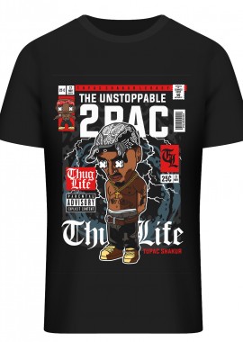 Pop Culture - T-Shirt Tupac Pop Culture Black