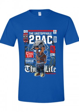 Pop Culture - T-Shirt Tupac Pop Culture Royal