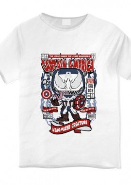 Παιδικό T-shirt Venom Captain America Pop Culture White