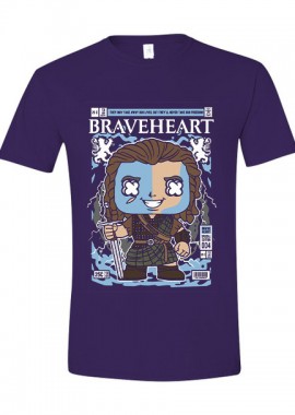 T-Shirt William Walace Brave Heart Pop Culture Purple