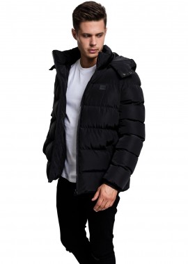 Μπουφάν Puffer με Κουκούλα TB1807-00007 Urban Classics Black Black