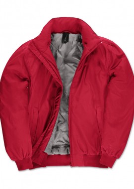 B & C - Μπουφάν Crew Bomber JM961 B & C Red/Warm Grey