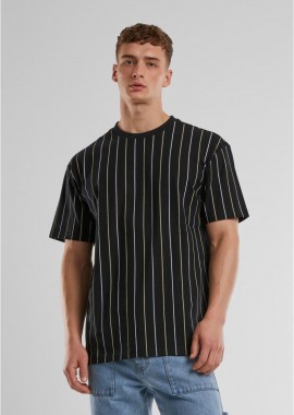 Ανδρικό T-Shirt Printed Pinstripe TB7311 Urban Classics black/white/paleyellow