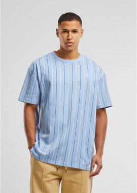 Urban Classics - Printed Pinstripe Tee Urban Classics TB7311-19926 powderblue/white/royal