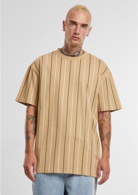 Printed Pinstripe Tee Urban Classics TB7311-19932 unionbeige/white/black