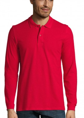 SOLS - Ανδρική Μπλούζα Polo Πικέ Μακρυμάνικη 02087 Sol's Perfect LSL Men Red