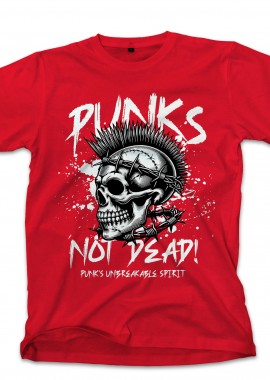 Pop Culture - T-Shirt Punk Is Not Dead Pop Culture Red