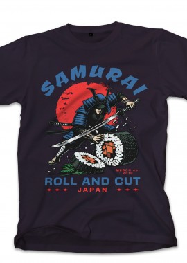 Pop Culture - T-Shirt Samurai Sushi Pop Culture Black