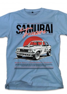 Pop Culture - T-Shirt Samurai Treasure Pop Culture Carolina Blue
