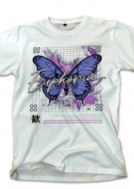 Pop Culture - T-Shirt Butterfly Graphic Pop Culture White