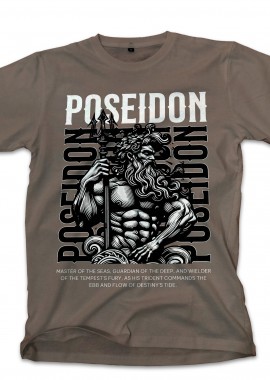 Pop Culture - T-Shirt Poseidon T-Shirt Design Template Pop Culture Military Green
