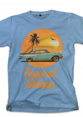 Pop Culture - T-Shirt Summer Shine Travel Pop Culture Carolina Blue