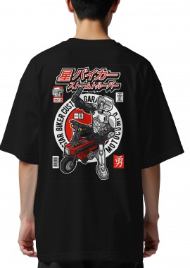 Pop Culture - Oversized T-Shirt Motocompo Pop Culture Black