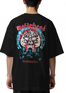 Oversized T-Shirt Motorhead Overkill Rock Avenue Black