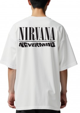 Rock Avenue - Oversized T-Shirt Nirvana Nevermind Rock Avenue White