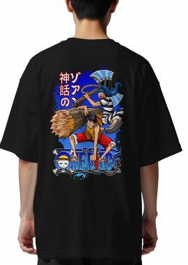 Pop Culture - Oversized T-Shirt One Piece 2d D Pop Culture Black