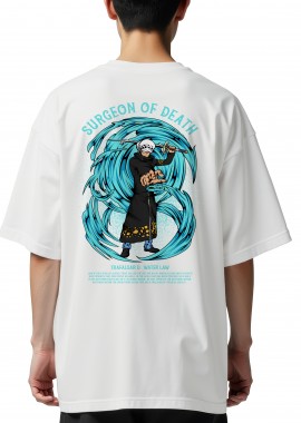 Pop Culture - Oversized T-Shirt One Piece Law Pop Culture White