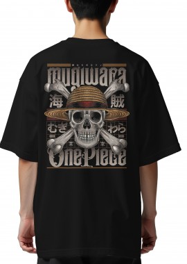 Pop Culture - Oversized T-Shirt One Piece Mugiwara Pop Culture Black