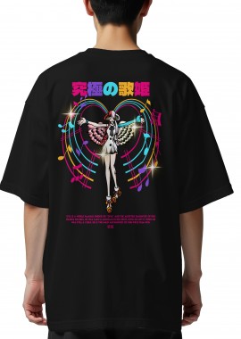 Pop Culture - Oversized T-Shirt One Piece Uta Pop Culture Black