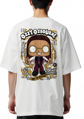 Oversized T-Shirt Ozzy Osbourne Pop Culture White