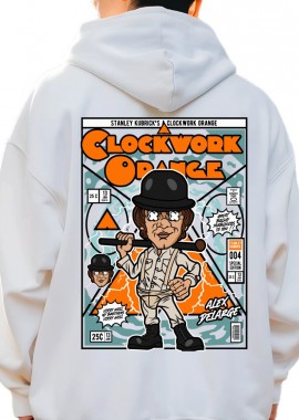 Hoodie Alex Delarge Clockwork Orange Pop Culture White