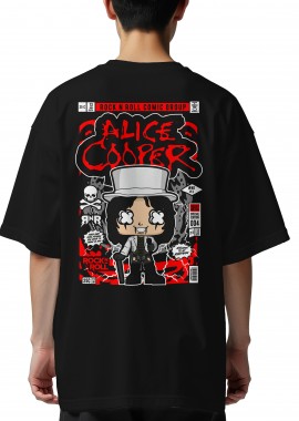 Pop Culture - Oversized T-Shirt Alice Cooper Pop Culture Black