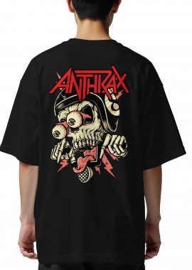 Rock Avenue - Oversized T-Shirt Anthrax Rock Avenue Black