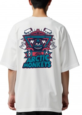 Rock Avenue - Oversized T-Shirt Arctic Monkeys Art1 Rock Avenue White
