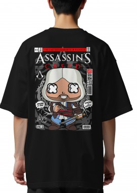 Pop Culture - Oversized T-Shirt Assasin Creed Pop Culture Black