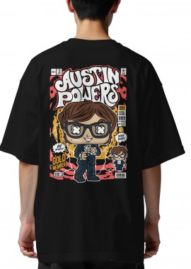 Pop Culture - Oversized T-Shirt Austin Powers Pop Culture Black