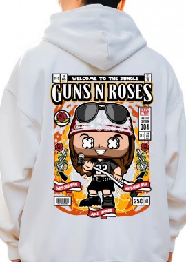Hoodie Axl Rose Pop Culture White