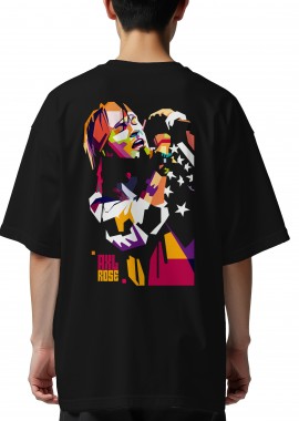 Rock Avenue - Oversized T-Shirt Axl Rose Art2 Rock Avenue Black
